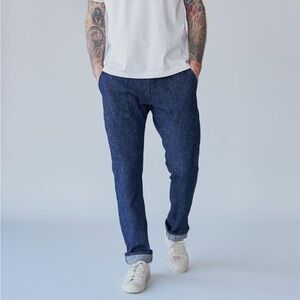 Shockoe Atelier - Luray Trouser - indigo unsanforized denim, Made in USA